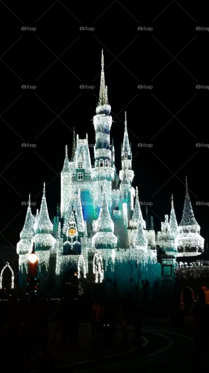 Cinderella's Castle at Christmas, Magic Kingdom