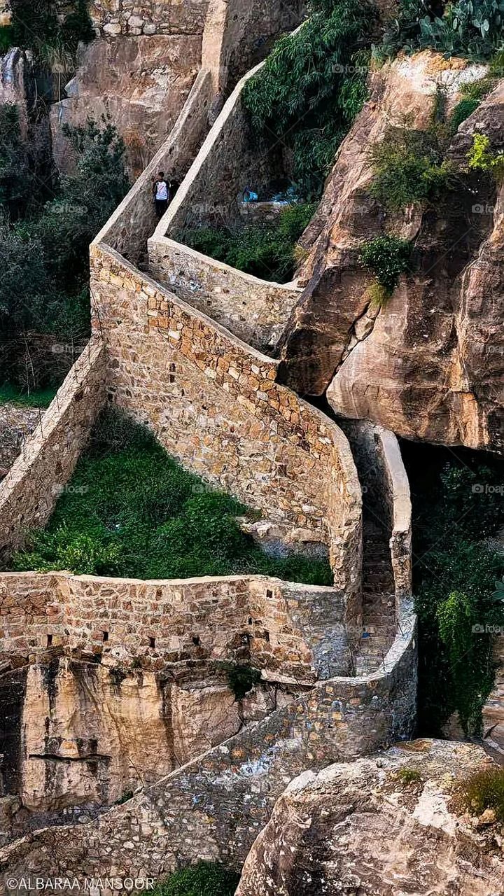 Glory be to God, the magnificent and picturesque view and the natural green trees are a view that is nothing more wonderful than it