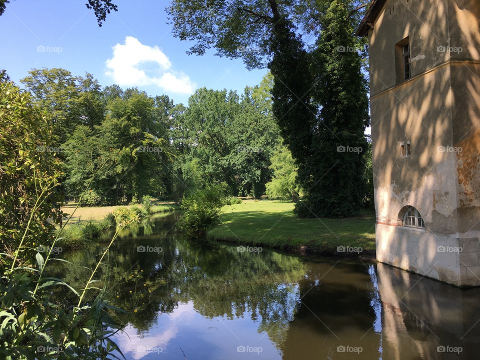 Palace grounds reflection