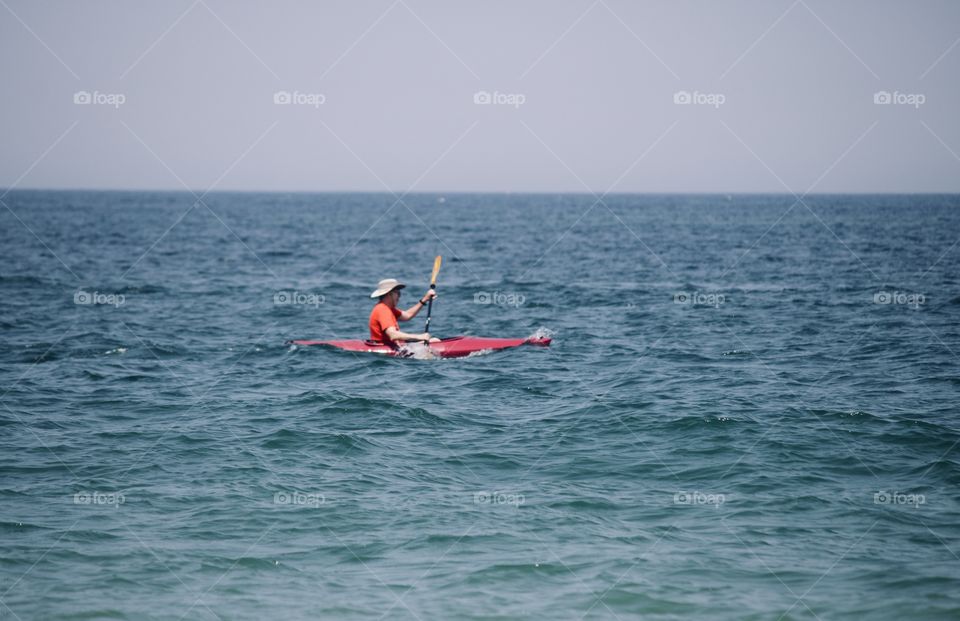 Canoeing on the water