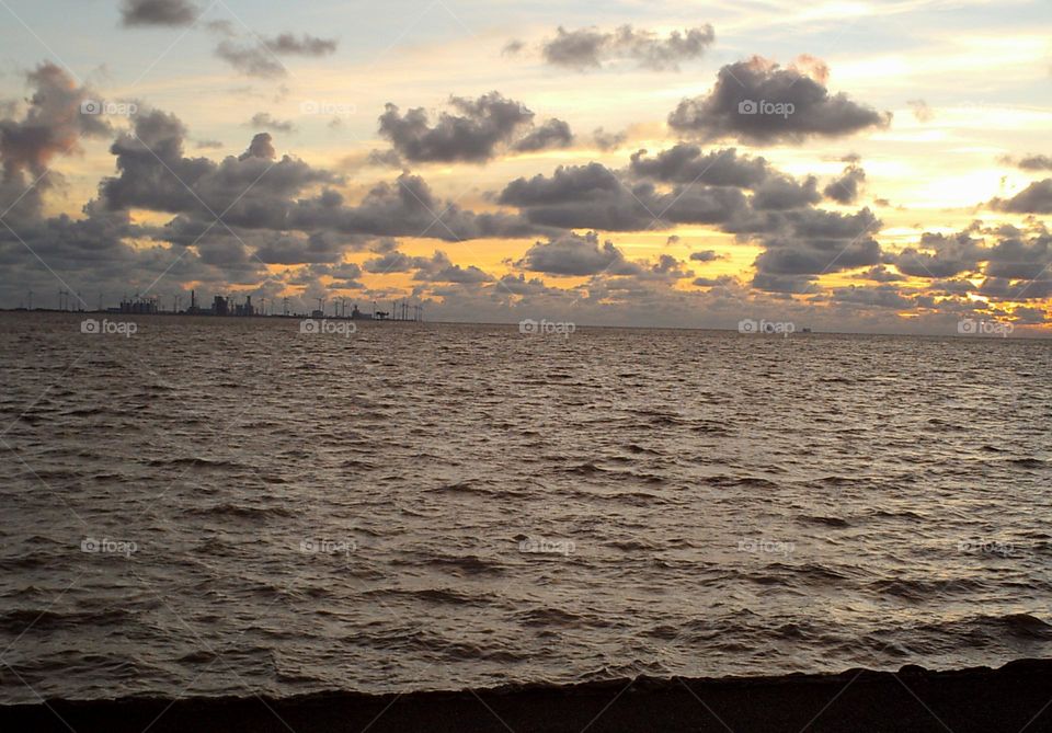 sunset at the northsea