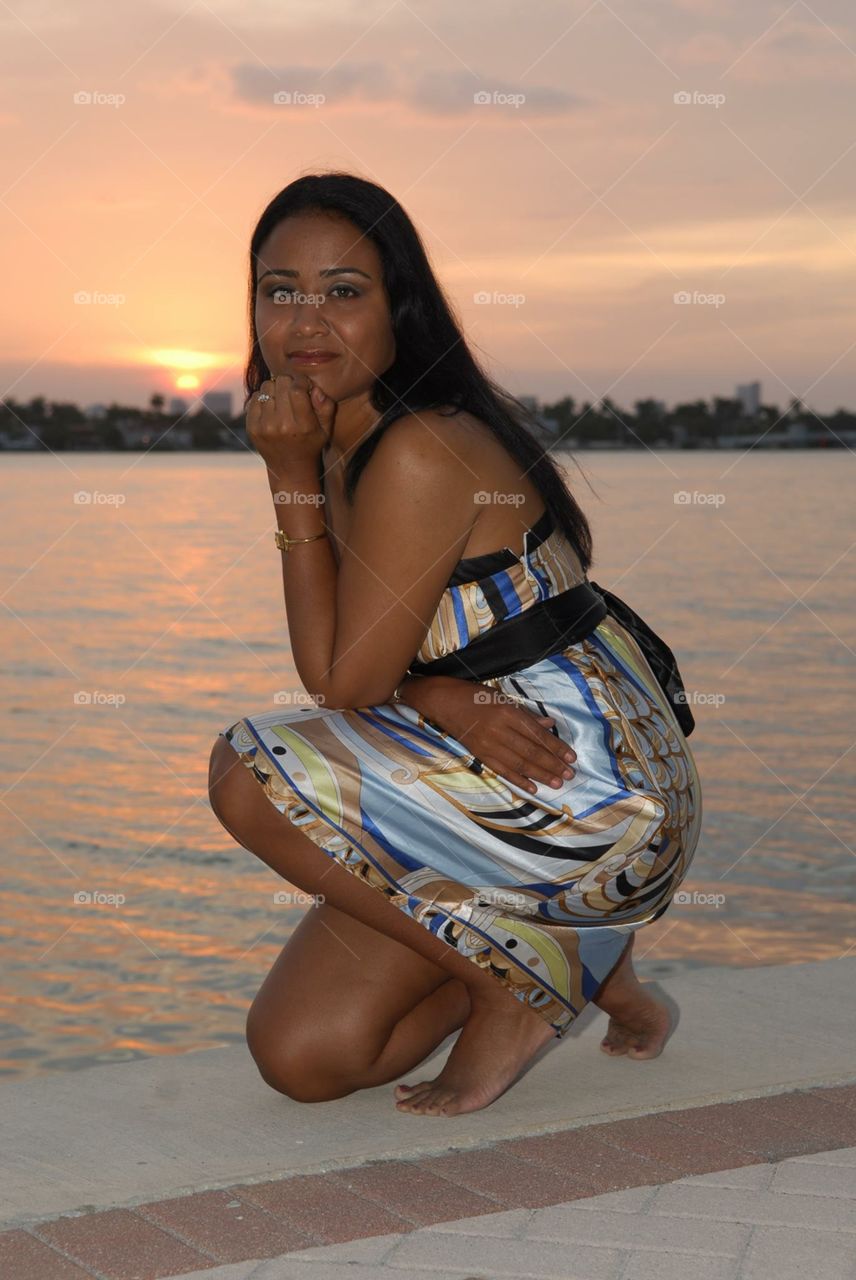 The sunset matches my skin tone! Absolutely gorgeous shot for my model portfolio. 