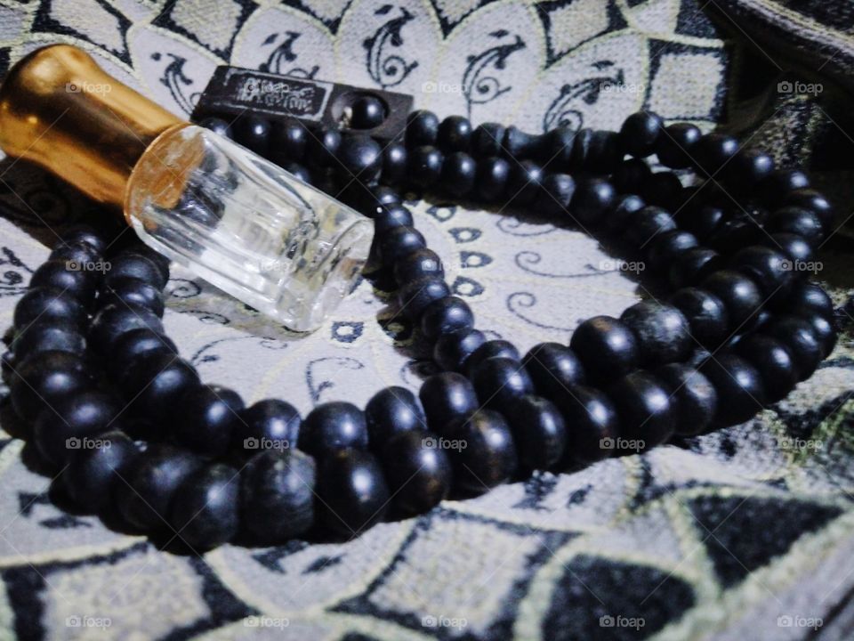 Tasbihs and fragrances.