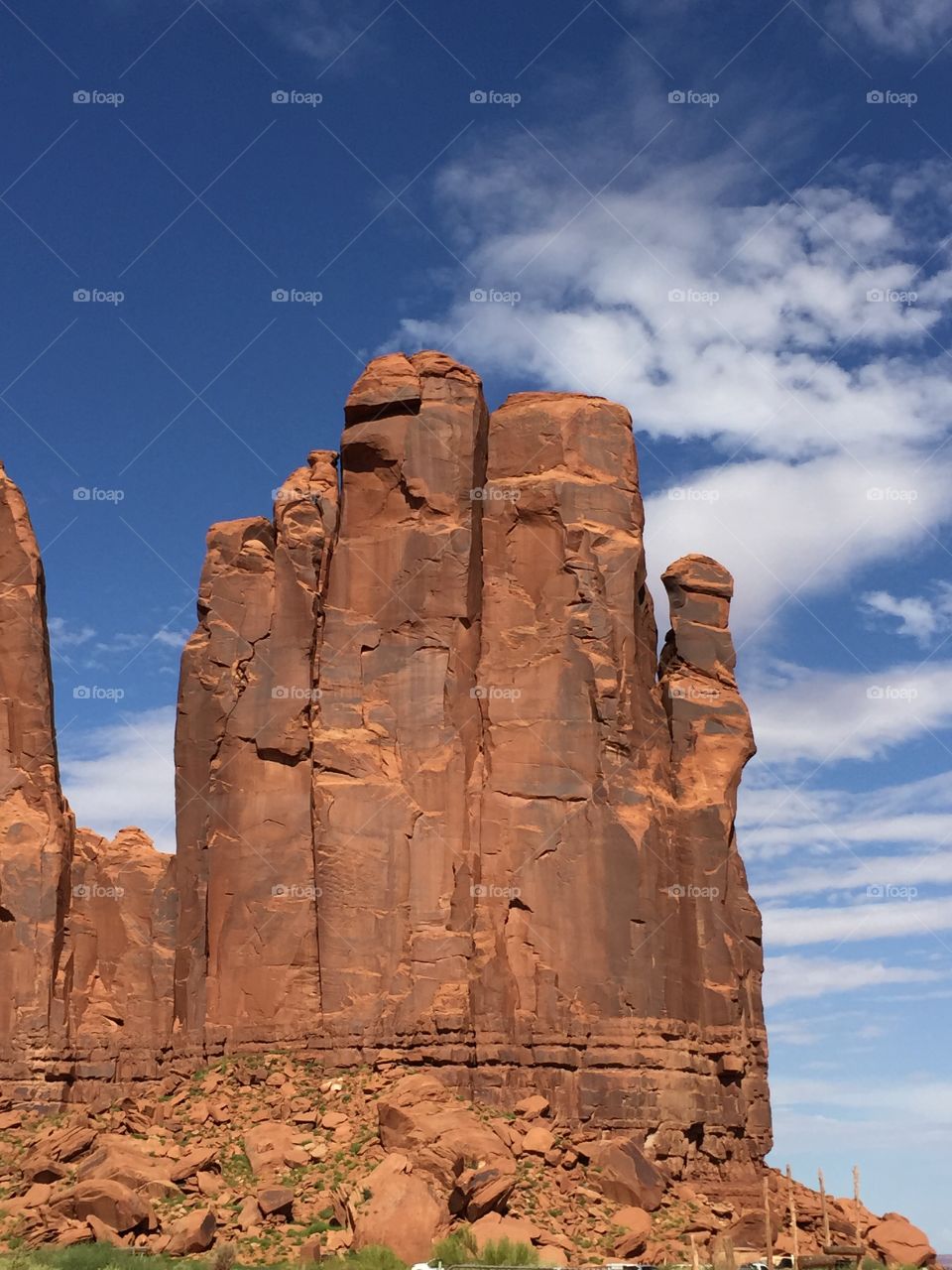 View of rock formation against sky