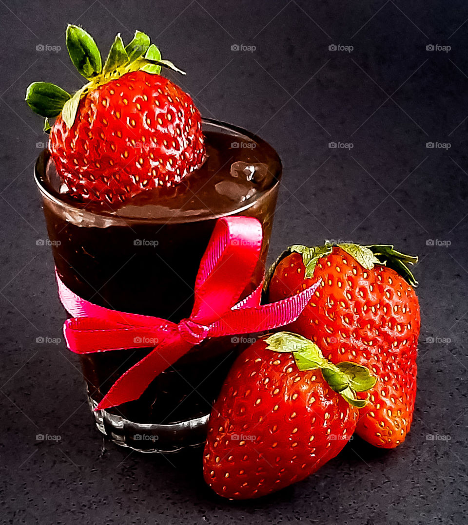 Strawberry and brigadeiro.