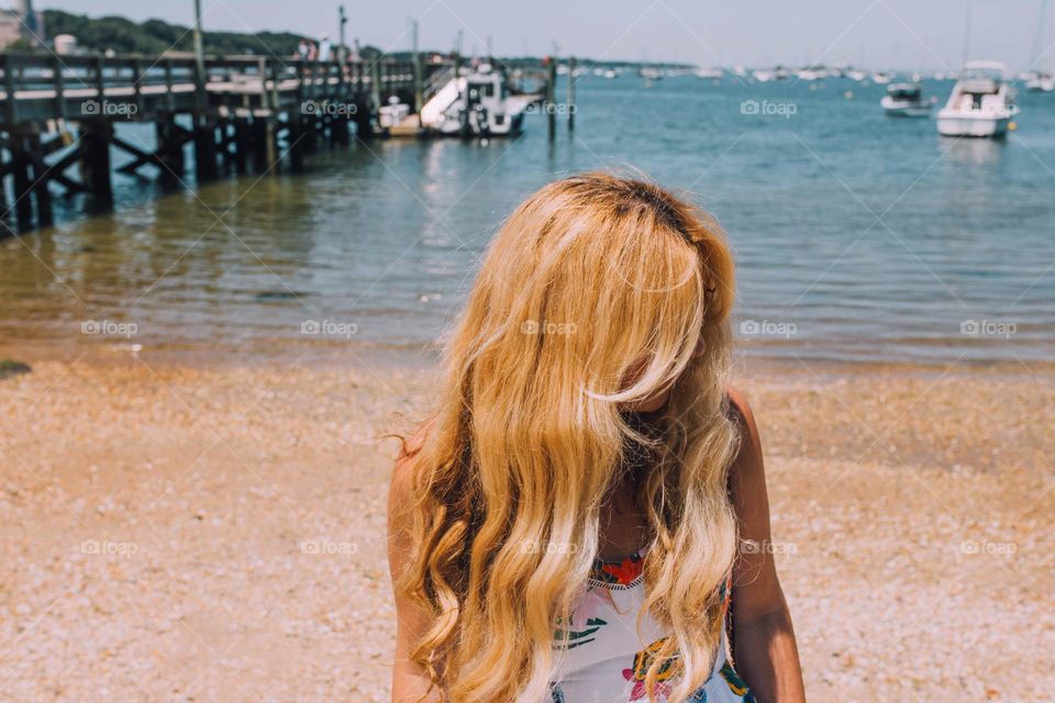 Blonde at the beach