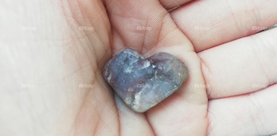 Amazing heart-shaped little stone I found on the beach