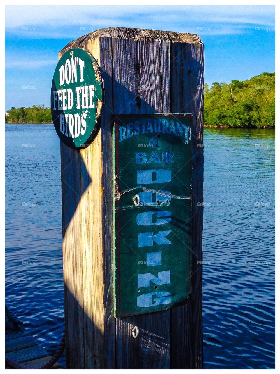 Dock sign