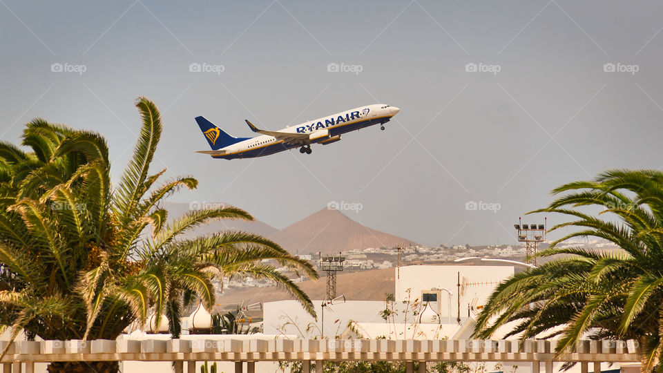 Plane at Canary Islands