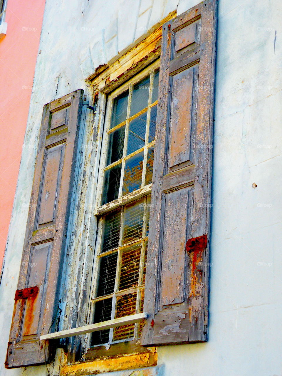 Weathered antique Charleston Window. Weathered antique Charleston Window