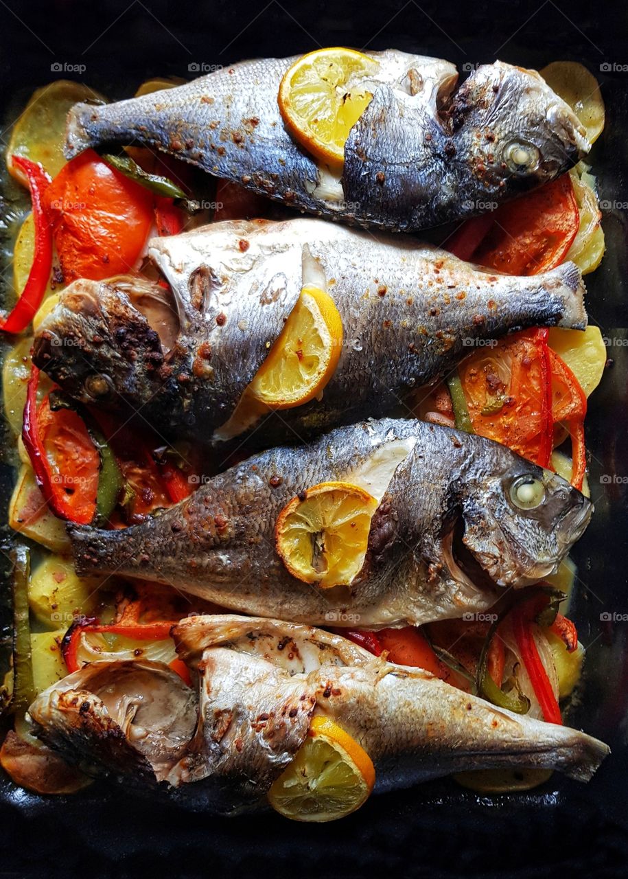 Roast fish