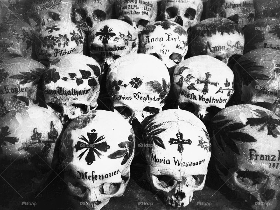 Ossuary in Hallstatt, created as a reminder of the inevitably death ☠