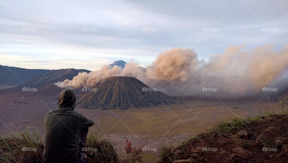 volcano at indonesia