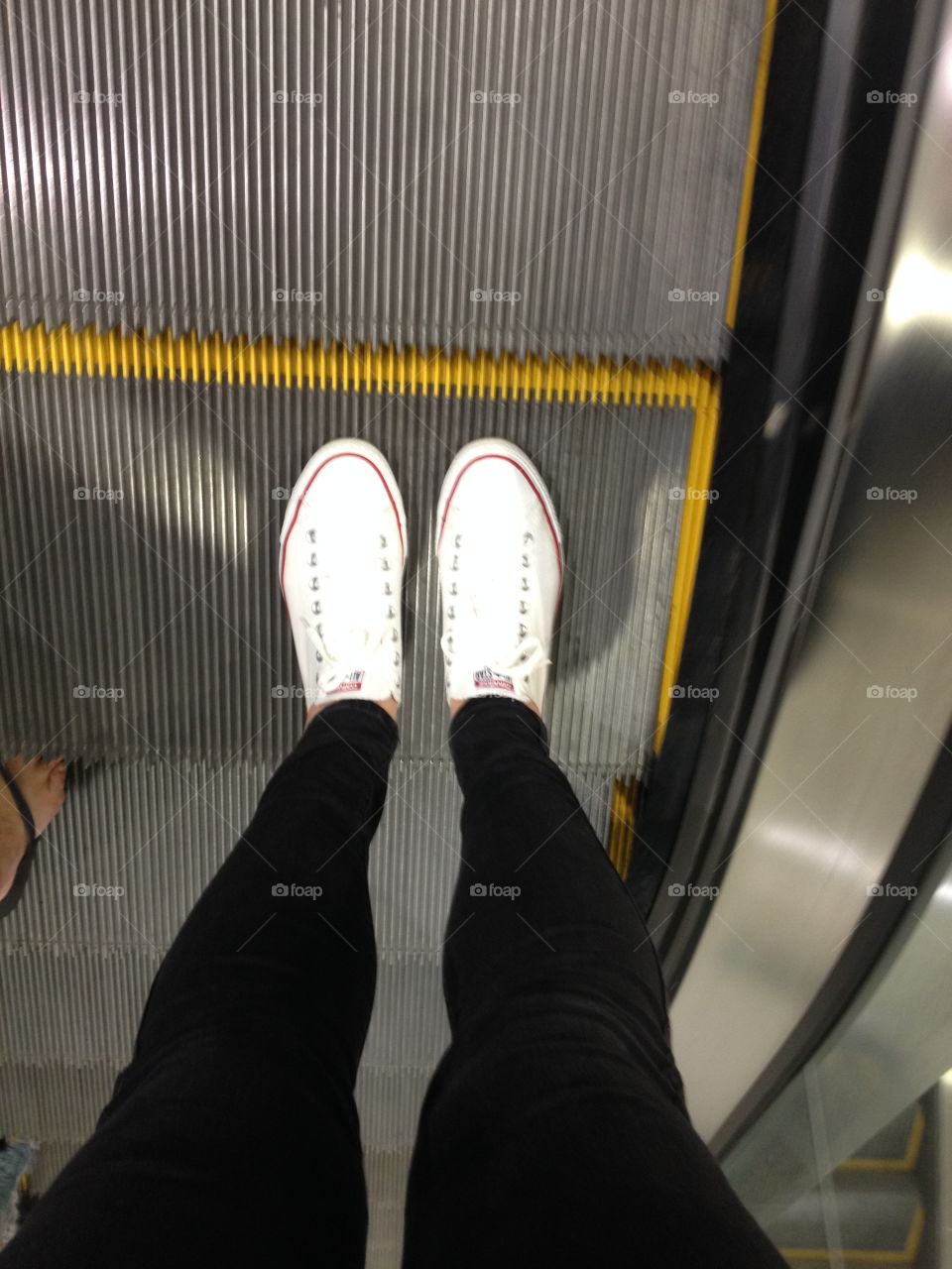 Going up the escalator 