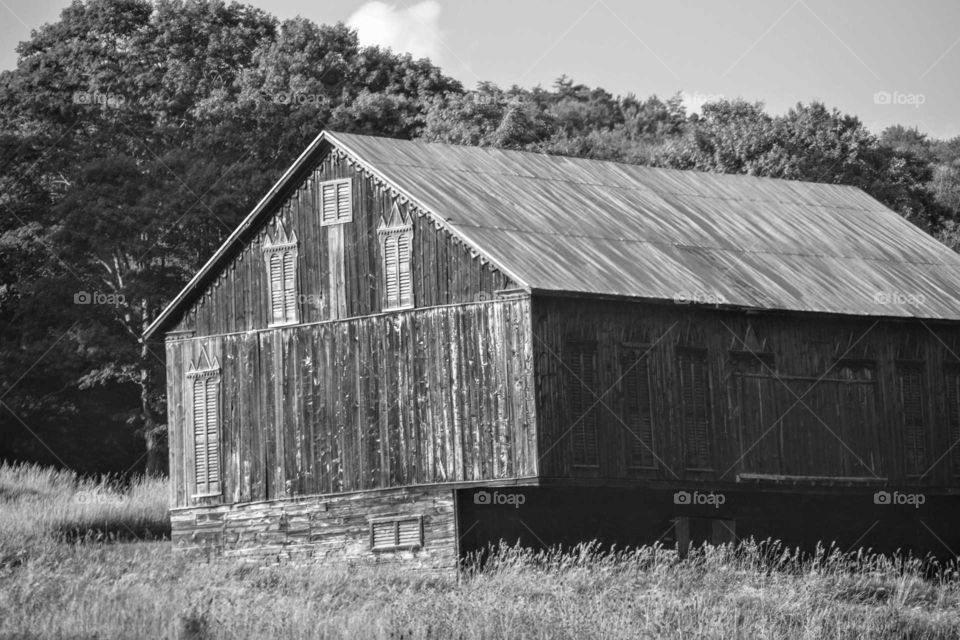 Barn in Black and White