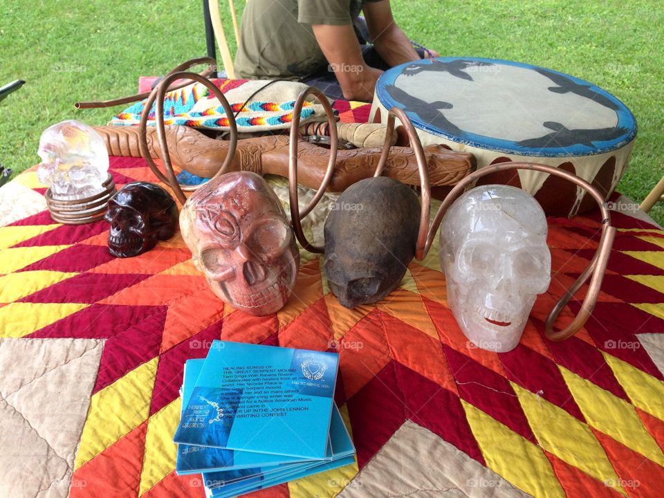 Crystal skulls at Serpent Mound