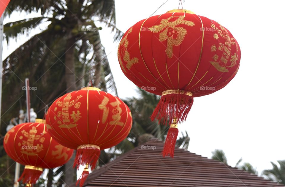 Chinese decorative lanterns during the new year 