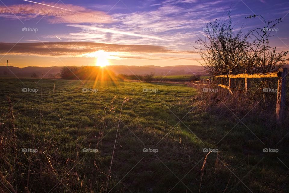 Sunset in the Countryside