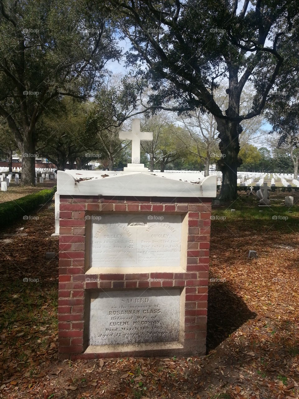 Barrancas National Cemetery. old marker