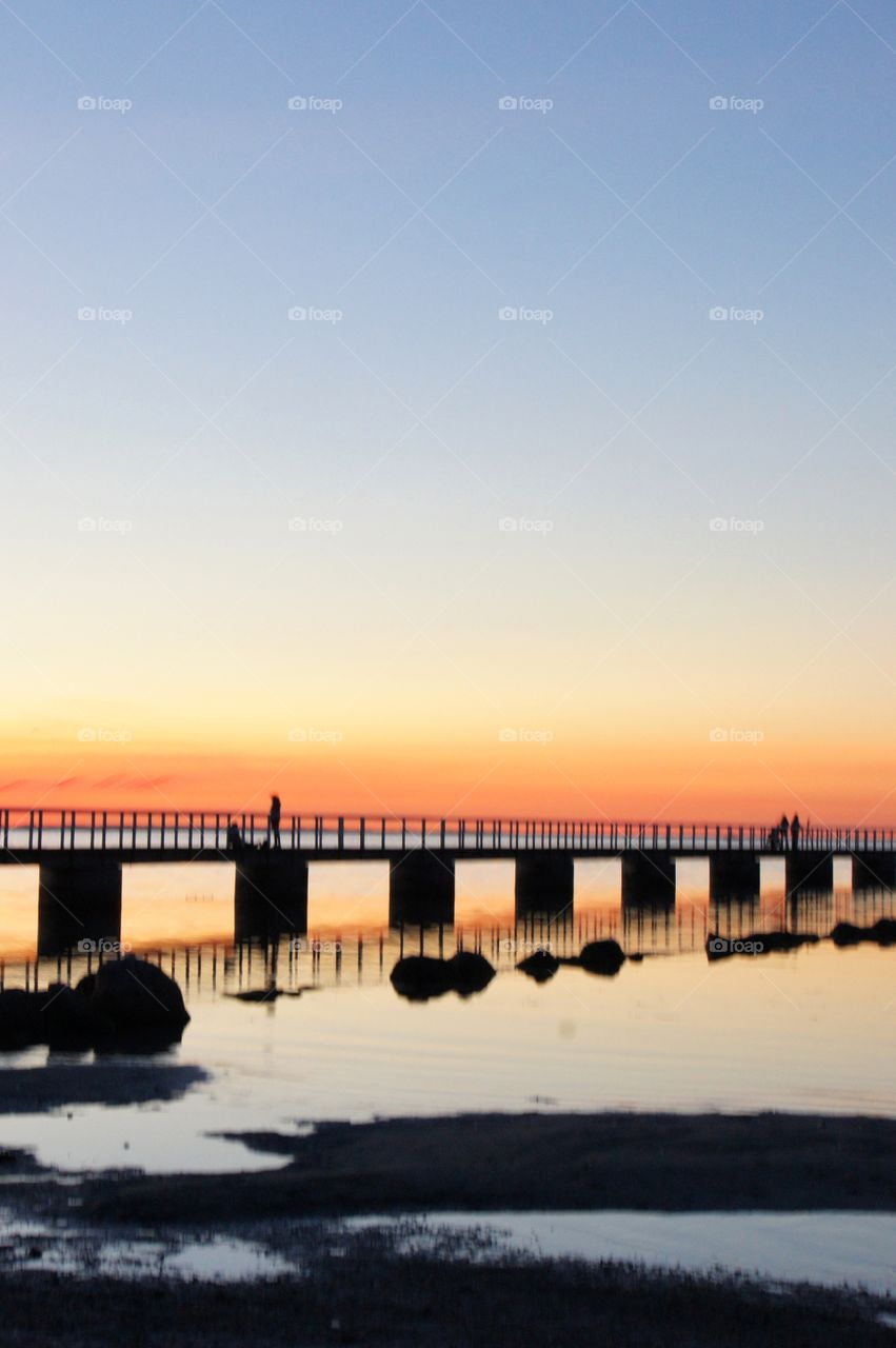 Jetty in sunset