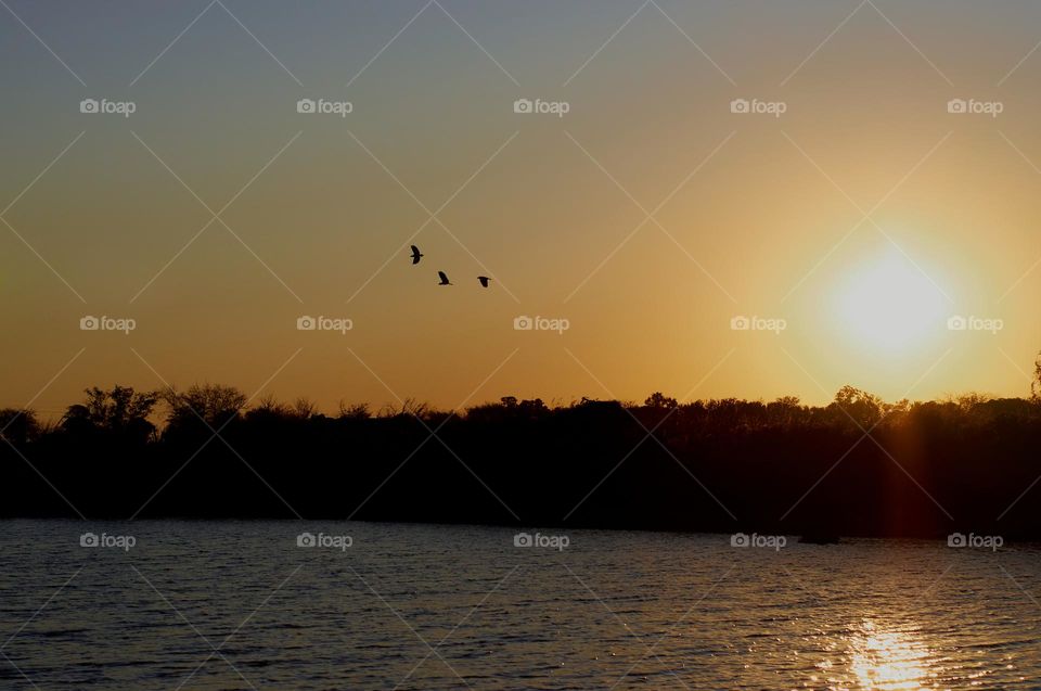 Sunset at the lagoon