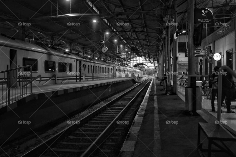 Yogyakarta train station in the morning