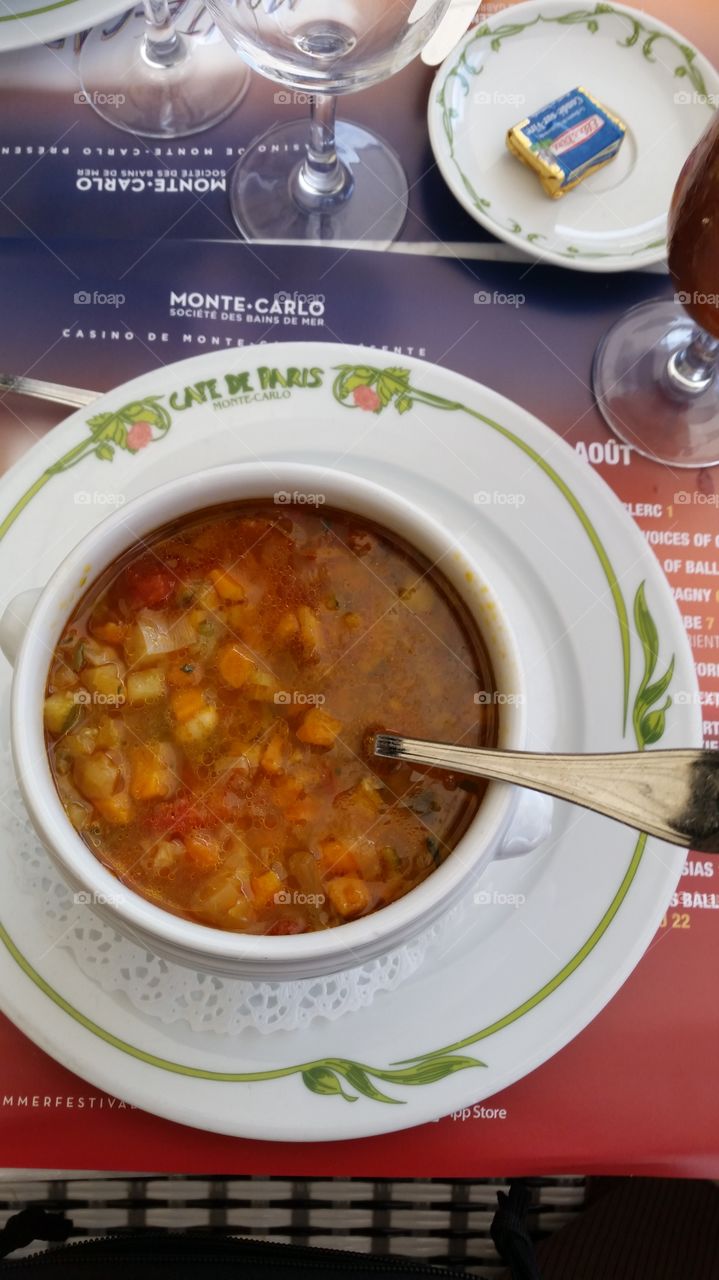 Cafe du Paris, soup as a celebration