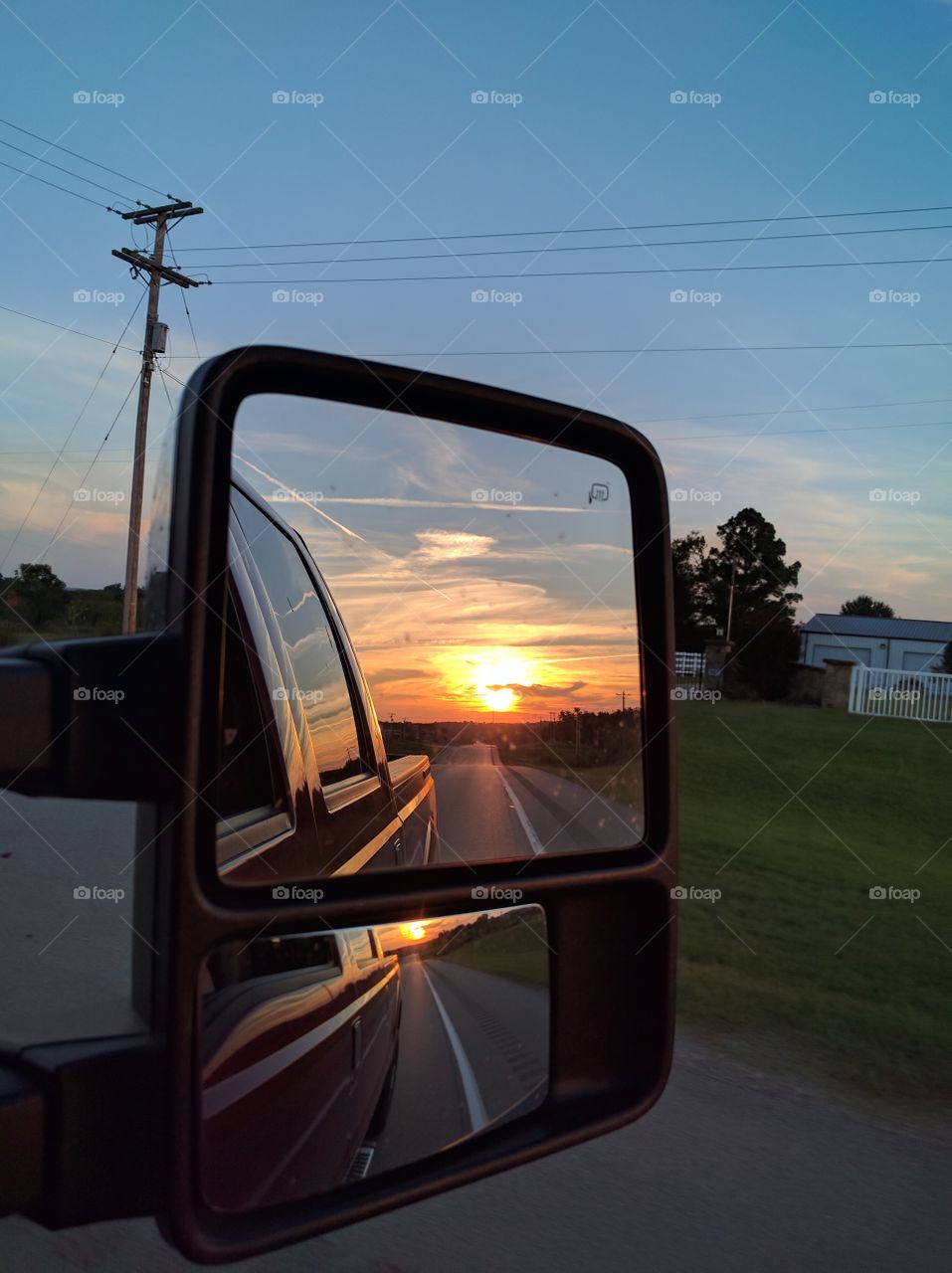 rear view sunset