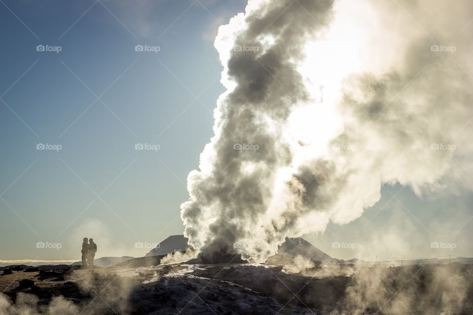 Icelandic geothermal steam park