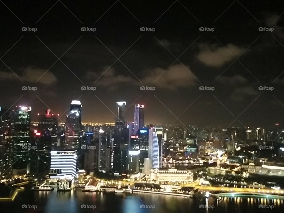 night view from MBS level 57 @ Singapore