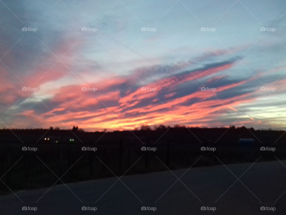 Amazing red sunset
