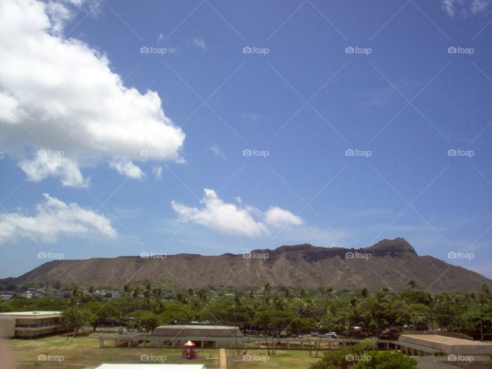 Diamond Head Oahu Hawaii. Our view of Diamond Head from the hotel where we stayed in Oahu Hawaii.