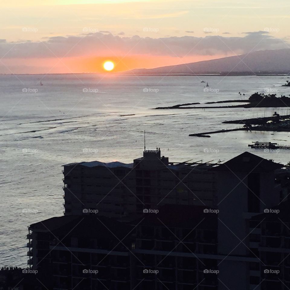 Sunset in Waikiki