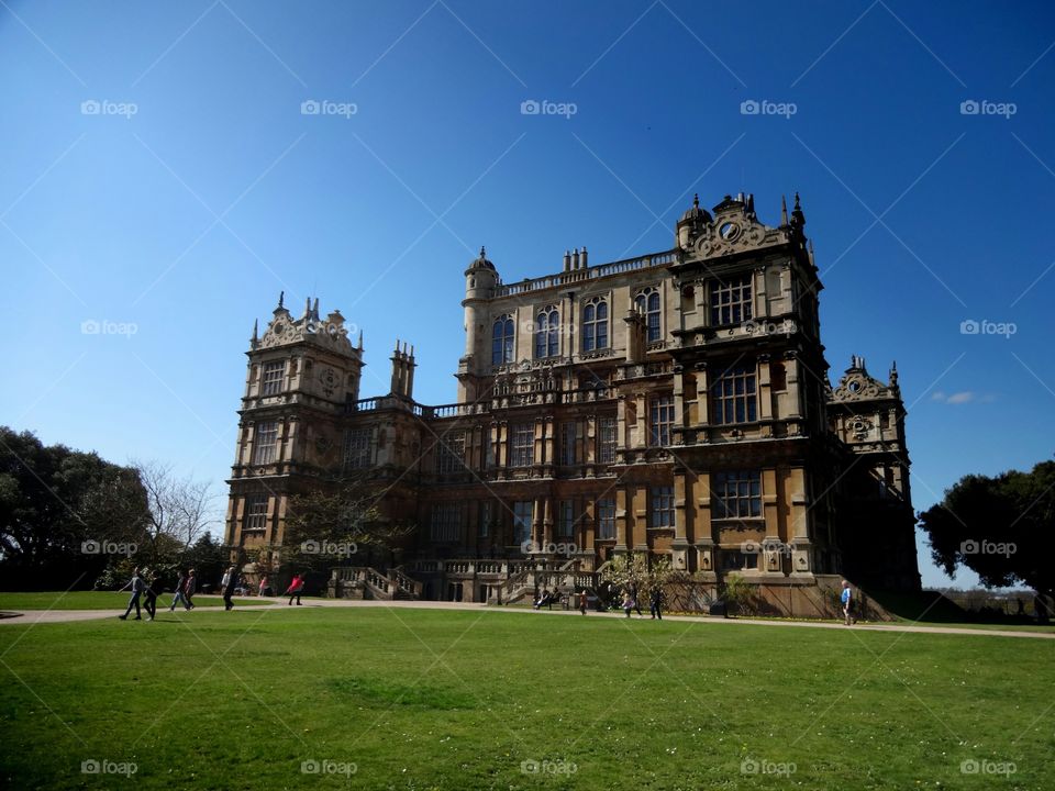 castle in Nottinhham. Batman Castle Wollaton Park in Nottingham