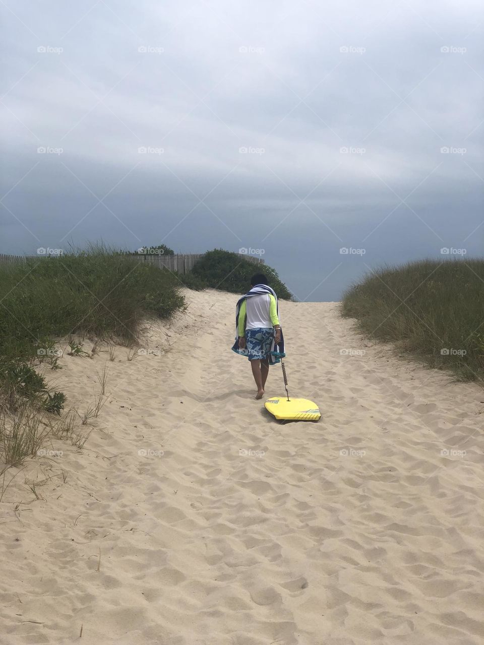 Off to ride the waves