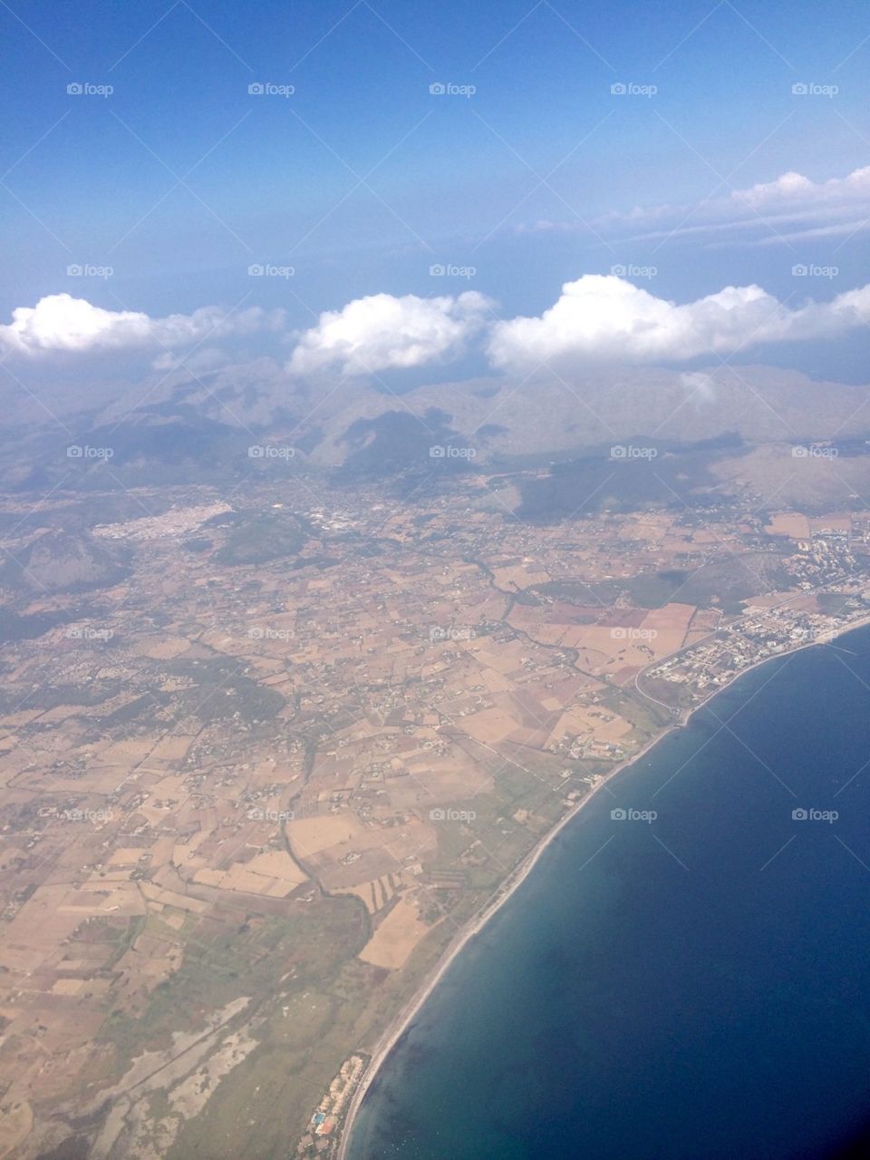 Air view of a Spanish coast