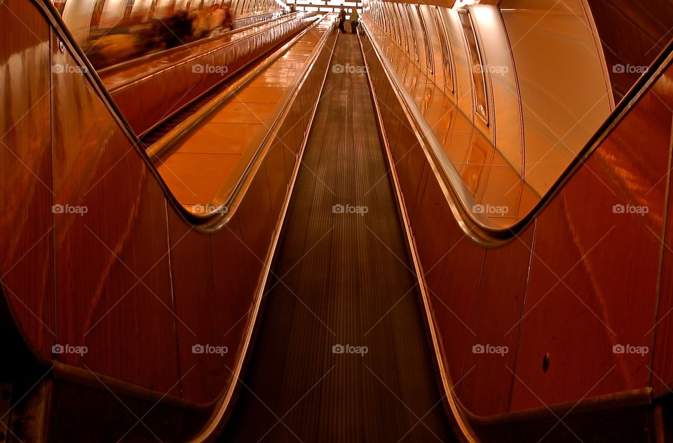 sloping blur. seen in Prague metro