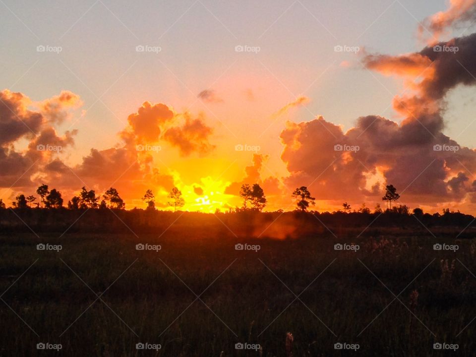Sunset on Lake Okeechobee, FLORIDA 