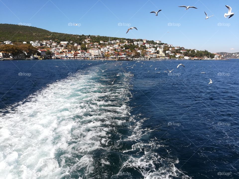 Beautiful view of Istanbul from a boat