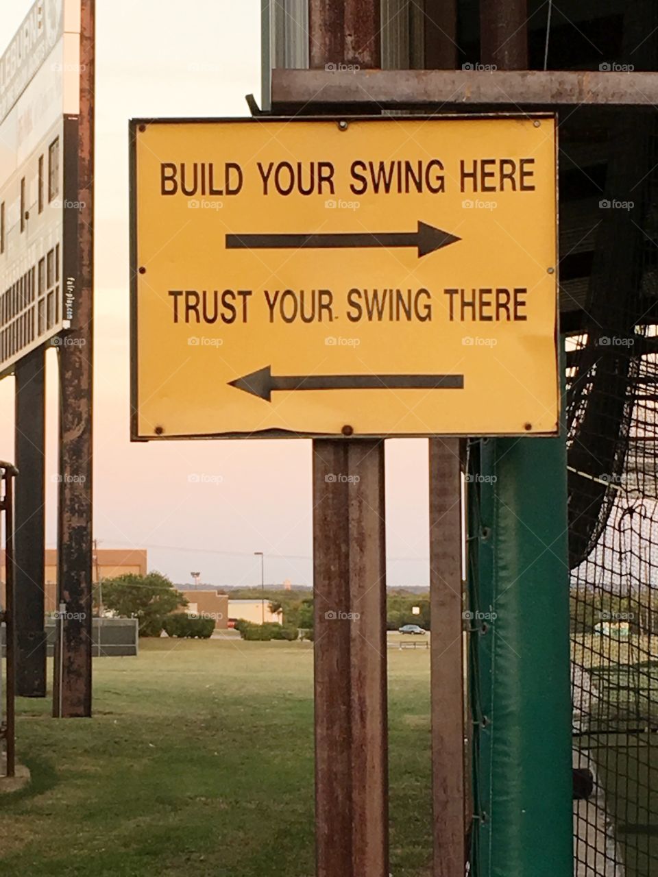 Baseball sign. 