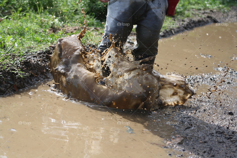 jumping in puddles