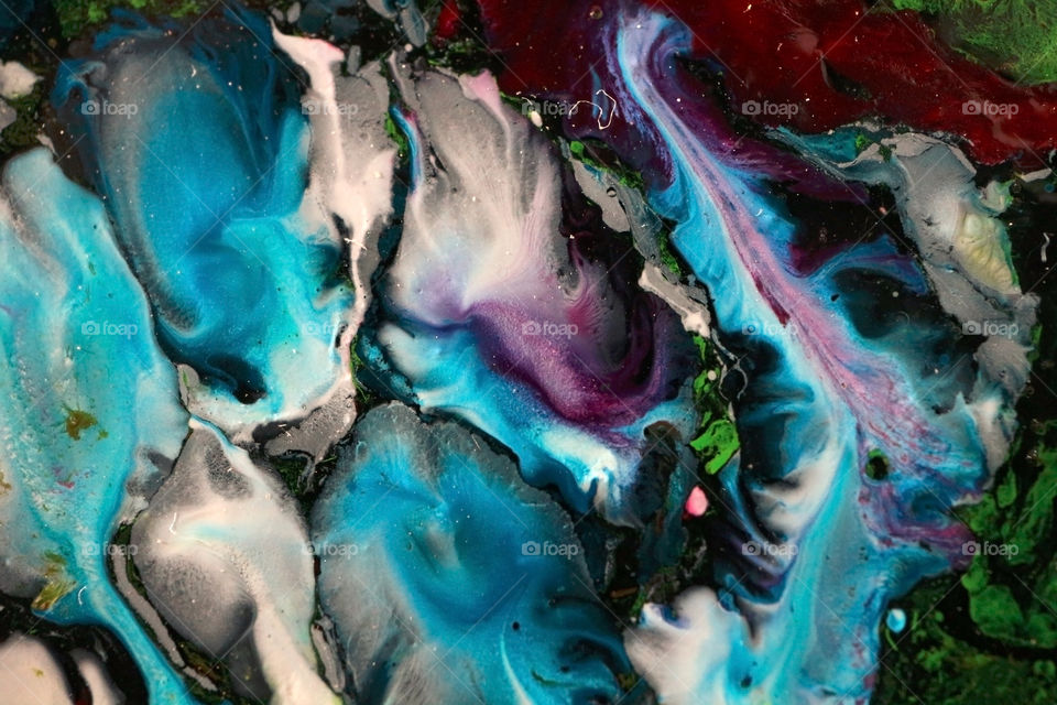 My art- acrylic painting - colors in resin