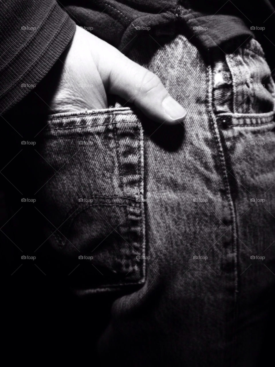 man hand black and white levis by isisluna