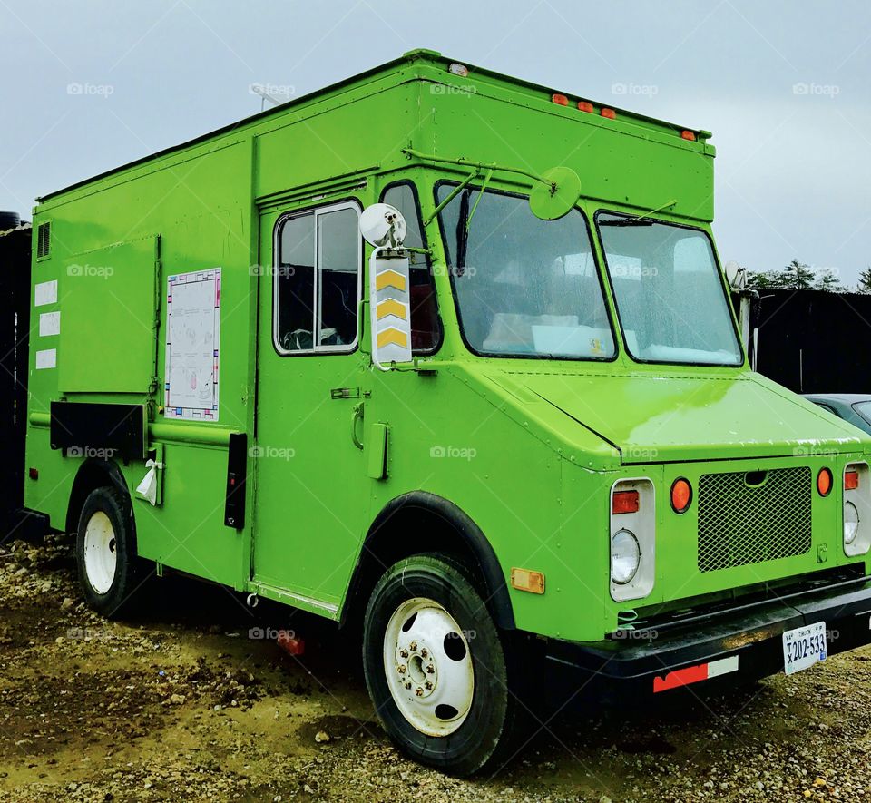 Bright Green Truck