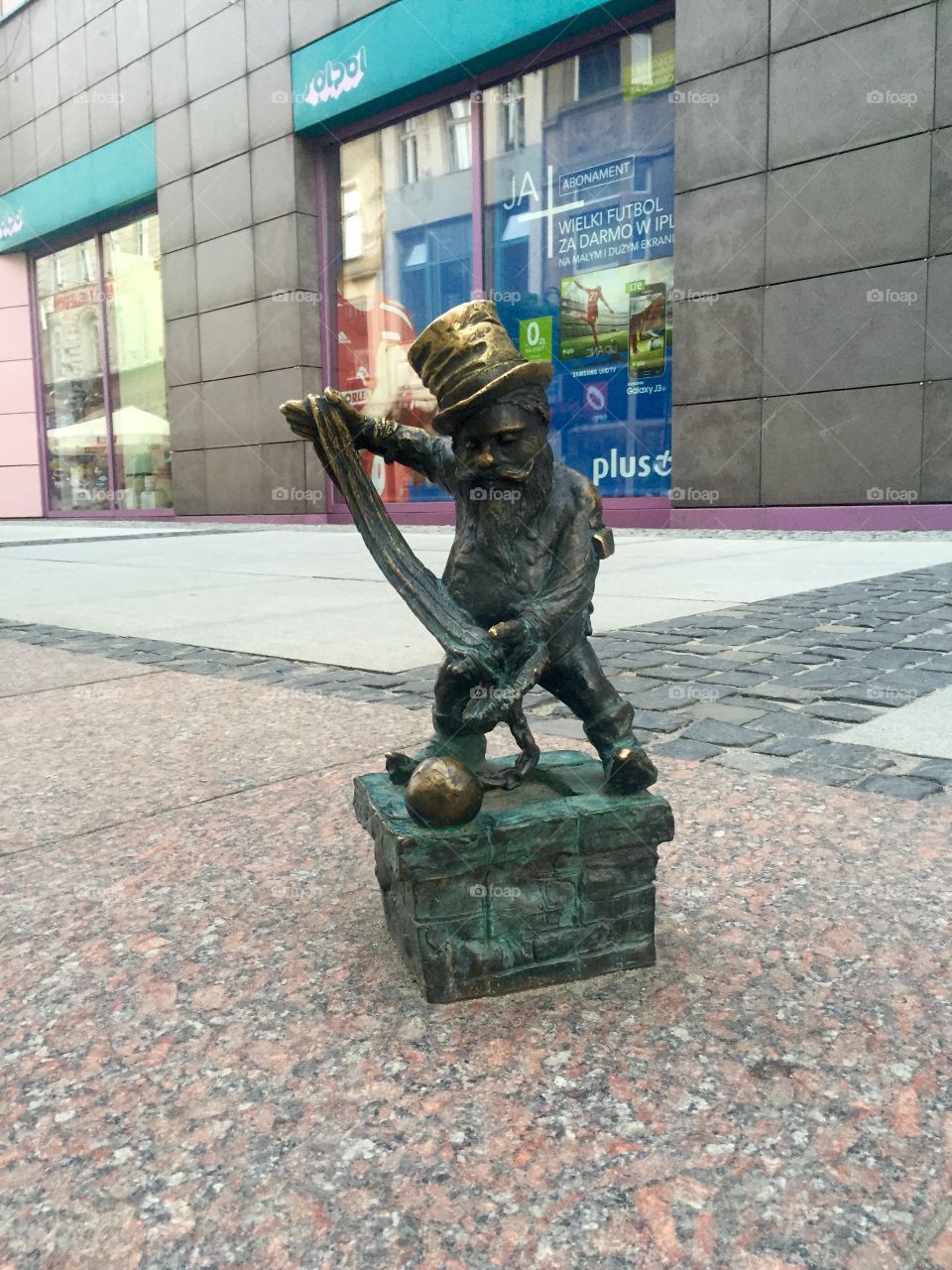 Gnome in the street of Wroclaw