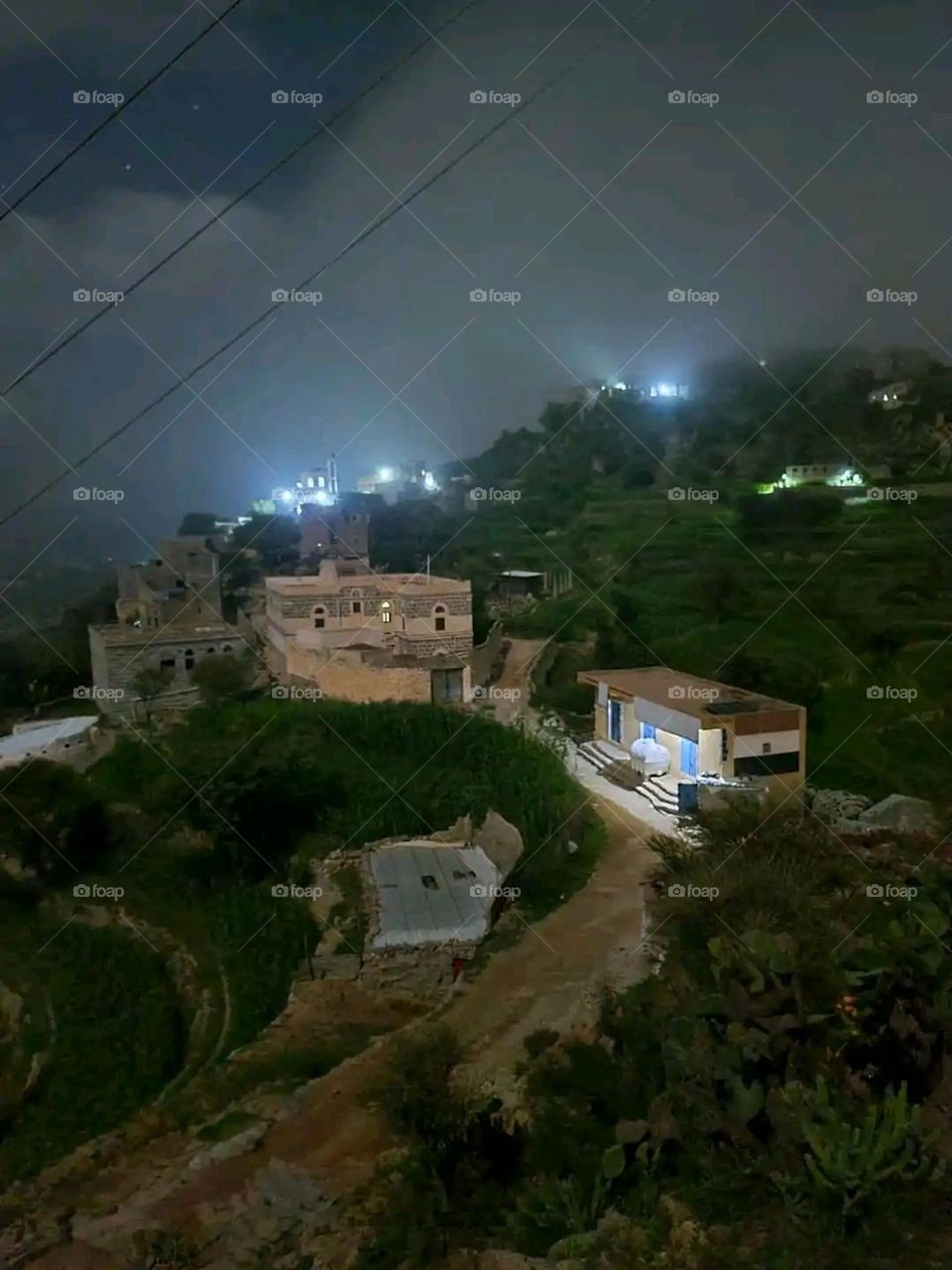 Glory be to God, the magnificent and picturesque view and the natural green trees are a view that is nothing more wonderful than it