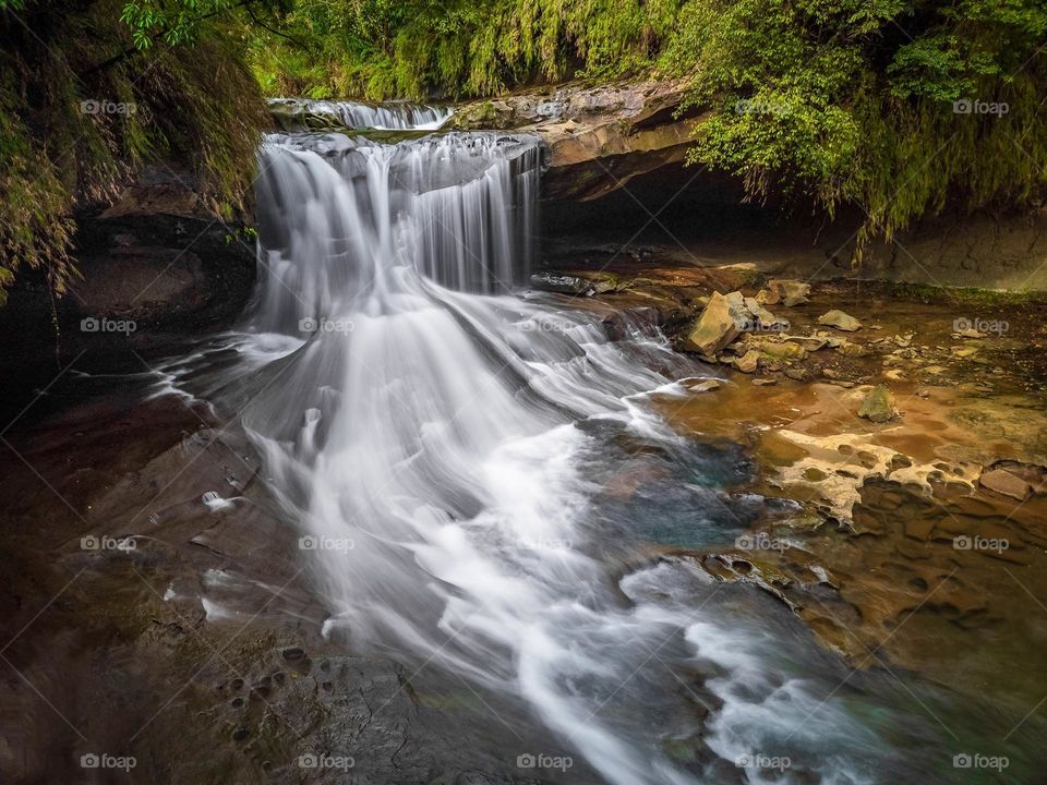 Beautiful water fall and river scenery