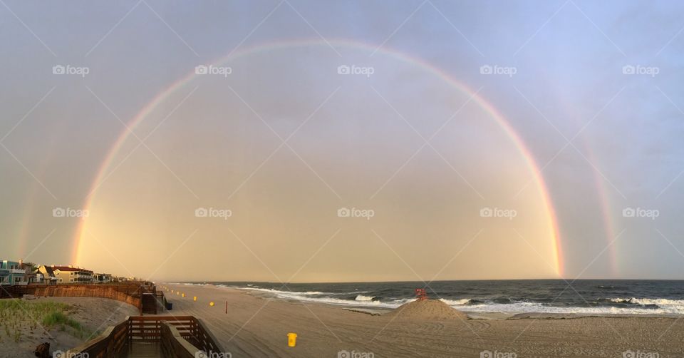 Double rainbow over Long Beach NY