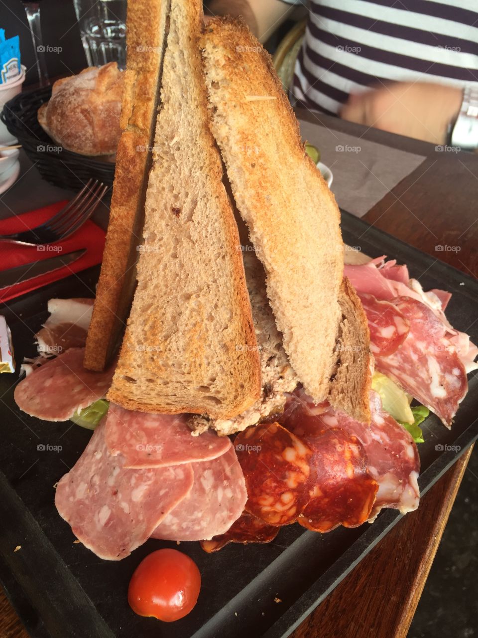 Meat and cheese platter 