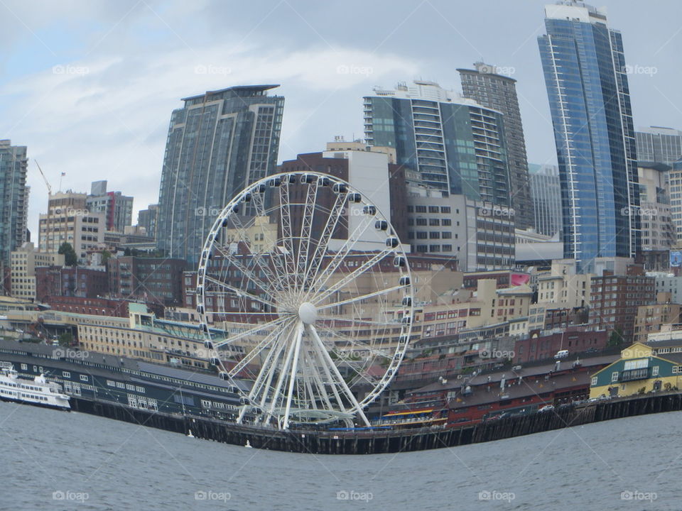 Ferris wheel in Seattle. 